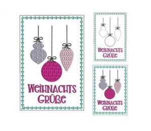 ITH Postkarten - Weihnachtskugeln